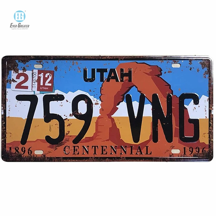 Auto Car Plate Number Customizable Souvenirs