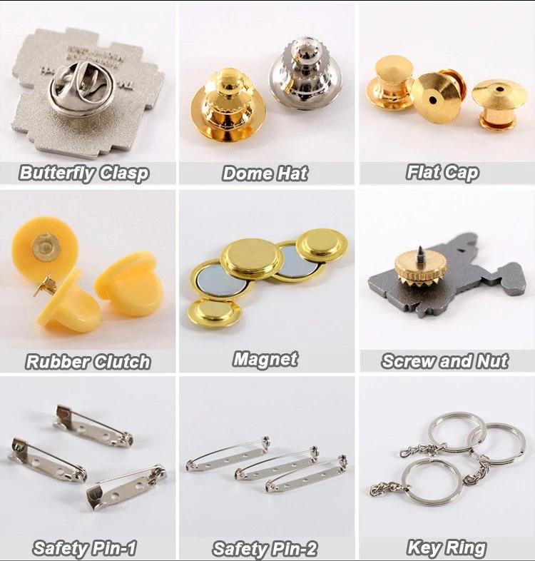 Sample Customization Manufacturer Wholesale Custom Made Metal Hard Enamel Pins with Backing Card