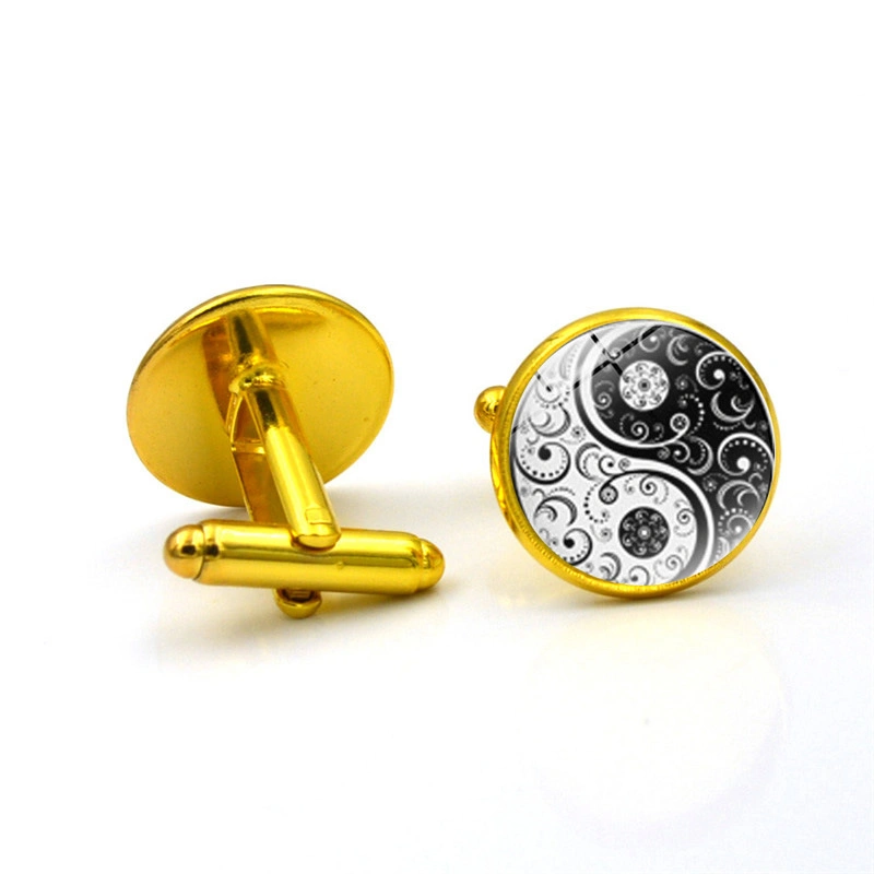 Custom Logo Metal Brass Shirt Cufflinks for Men Women