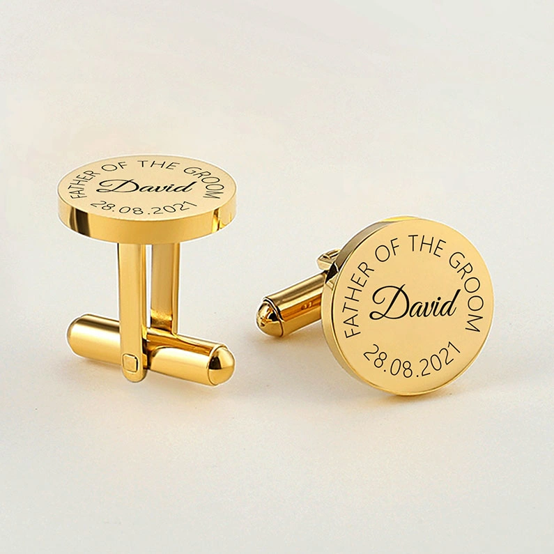 Wholesale Personalized Cuff Links Custom Handwriting Cufflinks for Dad Husband