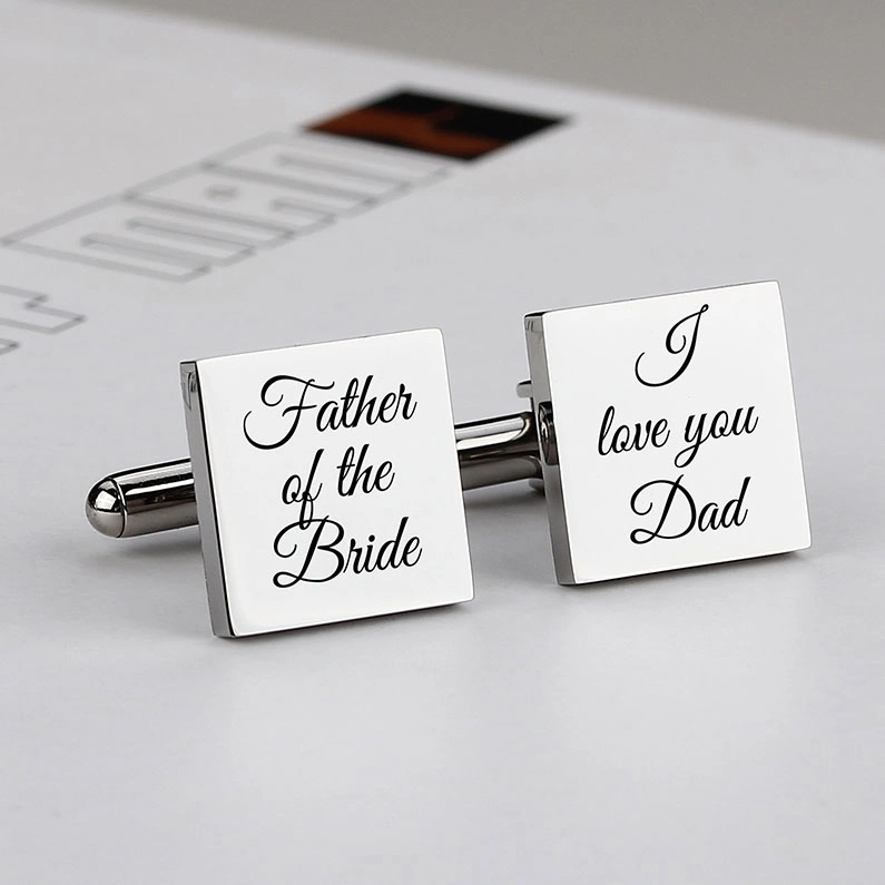 Wholesale Personalized Cuff Links Custom Handwriting Cufflinks for Dad Husband