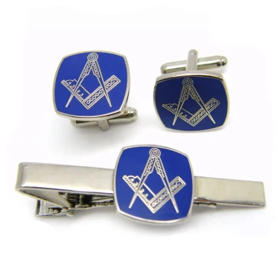 Square Shape Freemason Masonic Custom Metal Tie Clip