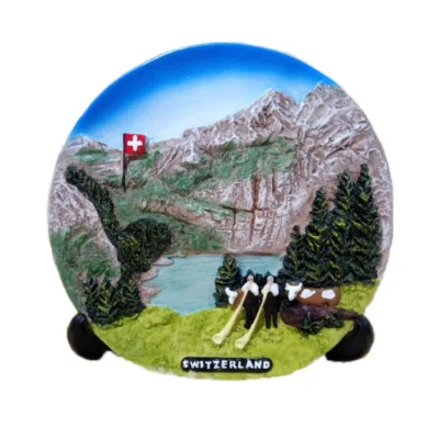 Customized Tourist Gift 3D Landscape Souvenir Resin Plate