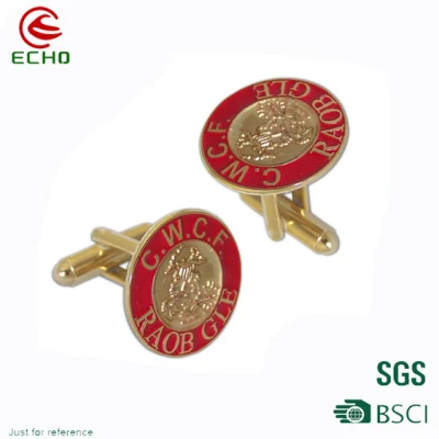 Custom Newest Men′ S Metal Gold Plating Cufflink