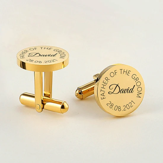 Wholesale Personalized Cuff Links Custom Handwriting Cufflinks for Dad Husband