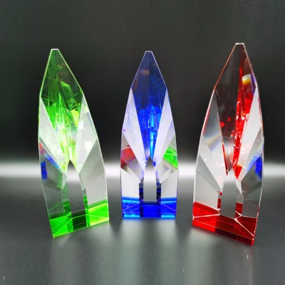 Diamond Cut Crystal Trophy